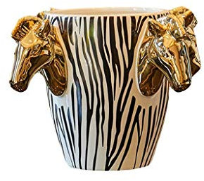 YTOOZ Skulptur Pferdekopf Keramik Abstraktes Tier Vase Dekoration Wohnzimmer Weinschrank Weiche Dekoration Neues Zuhause Geschenk (zweiteilig) Statuen (Größe: S) Neuartiges Geschenk