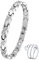 Jecanori Titanium Steel Magnetic Bracelets for Women, Women Magnetic Wristband and Magnetic Rings with Ultra Strength Magnets,Brazaletes with Removal Tool and Jewelry Gift Box