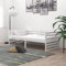 Mogou Tagesbett mit Matratze, Schlafsofa, Schlafcouch, Sofabett, Polsterliege, Ausziehsofa, Bettsofa, Betten, 90x200 cm Weiß Kiefer Massivholz