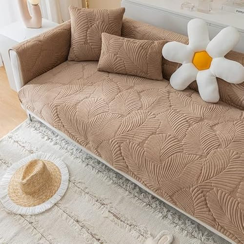 uyeoco Samt Sofabezug 1 2 3 4 Sitzer Couchbezug L Form Ecksofa Sofa/Couch überwurfdecke, Samt Couch Überwürfe Sofahusse Sofaüberwürfe rutschfest Sofa Abdeckung (Color : K, Size : 70x180cm)