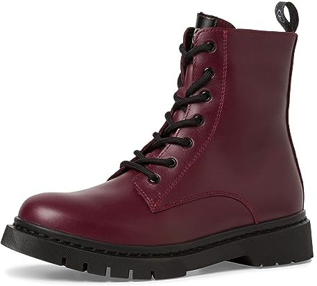 Tamaris Damen Stiefelette Blockabsatz Wechselfußbett; RED, EU 40