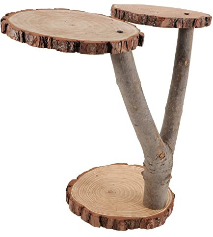 Cabilock Espositore per Dessert Legno Tre Piani Supporto per Cupcake e Piante Stile Rustico per Feste e Matrimoni per Eventi e Decorazioni Domestiche