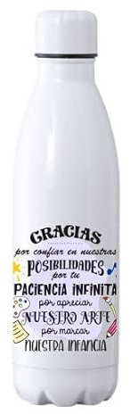 Botella termo de acero inoxidable regalo para profe, maestro/maestra | Profesora regalos originales (Ref:35)