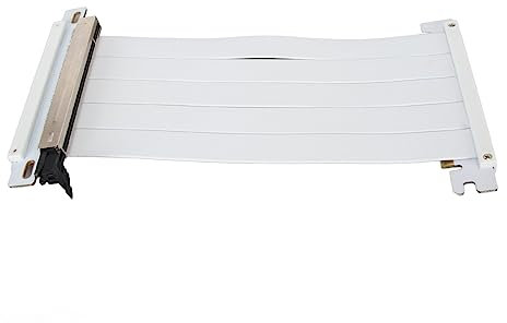 VBESTLIFE PCIE 4.0 X16 Riser-Kabel, Grafikkarte 180 Grad GPU-Verlängerungskabel für RTX 4090 4080 4070 4060, für RX7900 XT7800 XT7700 XT7600 7500 (Weiss)
