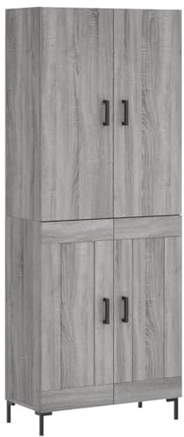 vidaXL Highboard Grau Sonoma 69,5x34x180 cm Holzwerkstoff