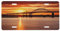 Nummernschild aus Aluminium, Newark Bay Bridge und Sonnenuntergang, Auto-Anhänger für Fahrzeug, dekoratives geprägtes Nummernschild für LKW, Vans, SUV, 15,2 x 30,5 cm, 4 Löcher