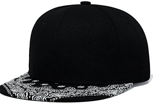 Casquette snapback personnalisée pour hommes concevez votre propre logo et texte brodé visière plate visière classique réglable, Fleur de noix de cajou, M-3XL