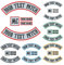 DIYEMB 5 Stück individuell bestickte Biker Patches, personalisierte Stickerei Rocker Patch Fahrer Motorrad Patches für Veteranen Weste oder Jacke (reflektierendes Material)