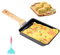 Yuragim Tamagoyaki Pfanne Antihaft Omlettenpfanne, Rechteck japanische pfanne mit Abnehmbarer Griff, Spiegeleipfanne für Induktion & Gasherd, Home Küche Kochgeschirr Kochen Zubehör, 19x16 cm-Schwarz