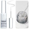 BURANO Liner Holographic Gel Nail Polish, UV LED Reflective Glitter Painted Silver Metallic Nail, Build-in Thin Nail Brush Chrome Gel Curing Required 8ml (LX8)