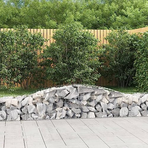 Hochbeet Schmal,Blumenkasten Balkon gabionen Mit Hochbogen 15 STK. 400x50x40/60cm Verzinktes Eisengeeignet Für Garten, Eingang, Wohnzimmer, Korridor, Büro, Balkon, Außenbereich