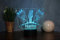 Optechvisual Personalisierte Rocker LED Lampe – Geschenk für Musiker & Rockfans – LED Nachtlicht mit Namen – Rock Deko und Geschenkidee