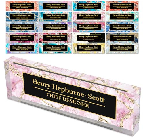 Desk Name Plate Personalised Name Plate for Desk Custom Name Plates Acrylic Office Desk Decorations Customised Appreciation Gifts for Women Men