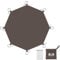 Lona de Suelo para Tiendas de Campaña Lona Multiusos Impermeable para Acampar Al Aire Libre Resistencia A La Humedad Toldo Senderismo Picnic Suelo Camping Exterior (Marrón Octágono, 4.1x4.1m)