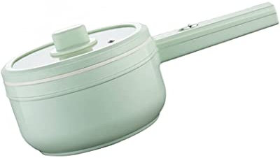 ANSNOW Mini Pentola Elettrica Portatile 1.8L Padella Elettrica Antiaderente Fornello Rapido per Tagliatelle Padella Elettrica Multifunzione per Utensili da Cucina/Verde/Senza Vaporiera