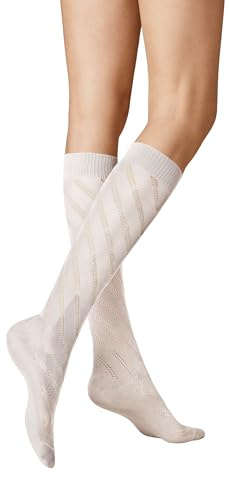 KUNERT Damen Kniestrümpfe Diagonal Crochet Fashion