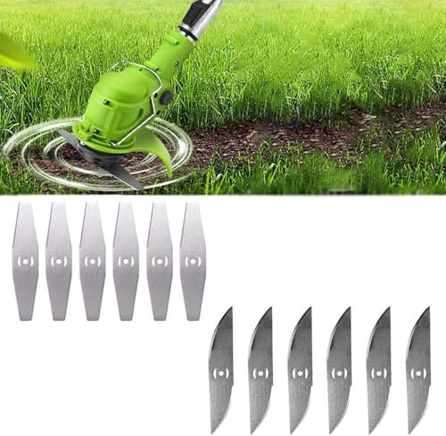 NEW-YIJUNSHUN Brush Cutter Blade Metal Blade,12 Pack Cordless Grass Strimmers Spare Blade,Garden Grass Strimmers Stainless Steel Blades,For Mowers & Outdoor Power Tools Accessories