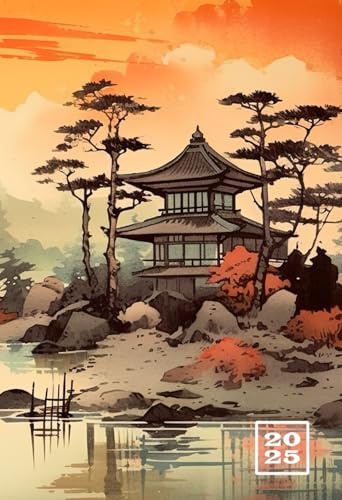 2025: A6 Wochentaschenkalender | 1 Woche auf 2 Seiten Terminplaner | Buchkalender im Mini Format | Weekly Planner Kalender | Jahresplaner Kalenderbuch ... | Agenda Planer Klein & Kompakt | Japan