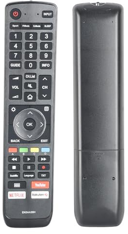 EN3AA39H EN3AA39S Mando a Distancia Compatible con Hisense TV H50A6550 H43A6550 H55A6550 Sustitución Controlador con Youtube Netflix Botones