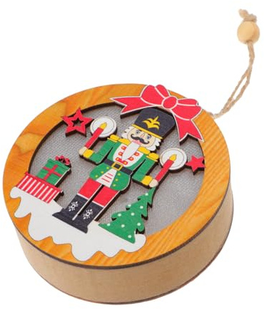 PHENOFICE 1pc Lovely Christmas Pendant Adorable Nutcracker Soldier with Light for Christmas Tree Hanging Decor Creative Ornament for Holiday Party Decorations