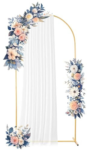 Metall Hochzeitsbogen Hintergrund Ständer 2.2 m Gold Traubogen Hochzeit Hochzeitsbogen Gestell für Geburtstagsfeier Hochzeit Zeremonie Brautdusche Jubiläum Dekor Babyparty