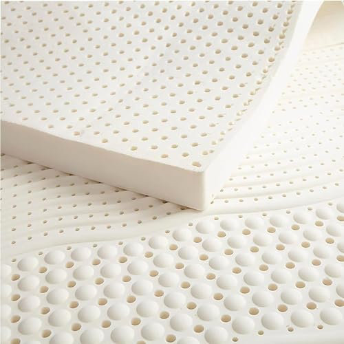Schädlingsbekämpfung Naturlatex-Matratze 110×150cm(43×59inch), 100% Natur Latex-Matratze Drucklinderung für Rückenschmerzen, Gegen Milbe Latexmatratze Wabenporenbelüftung,3in