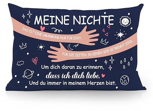 Aosumin Meine Nichte das ist eine Umarmung nur für Dich Um Dich daran zu erinnern DASS ich Dich Liebe Kissenbezüge für Nichte von Tante Onkel Nichte Geburtstag Nichte Kissenbezüge(Nichte-b)
