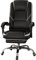 Habitat et Jardin Fauteuil de Bureau en Simili avec Repose Pieds Maissa - Blanc/Noir