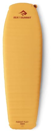 Sea to Summit Pursuit Plus Extra-Thick Self-Inflating Sleeping Mat for Camping and Backpacking, Tapered - Regular (72 x 22 x 3 inches)