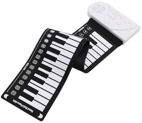 49 Key Roll Up Keyboard Piano Foldable Portable Electronic Hand Roll Piano Keyboard Travel Piano Built in Speaker