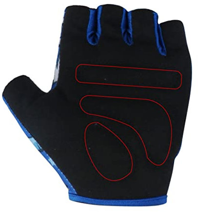 GALPADA Outdoor-fahrradhandschuhe Für Kinder Halbfinger rutschfest Stoßdämpfend Schutzhandschuhe Für Kinder Haifisch-größe Xs