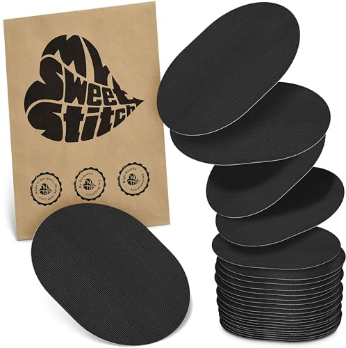 MySweetStitch 25 Fixierpflaster für CGM-Sensoren oval Black | Hilft gegen vorzeitiges Ablösen, wasserfest und schnell trocknend, hautfreundlich, bis zu 15 Tage Halt