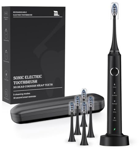 Aqua Care Schallzahnbürste - Zahnglättung und Aufhellung, geeignet für empfindliche Zähne, mit 5 Pflegestufen für Tiefenreinigung und 38.400 Schwingungen/Min