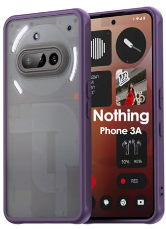 betterfon Handyhülle für Nothing Phone 3A Matt Stoßfest Schutzhülle Back Cover in Lila