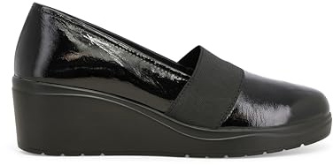 Melluso Slip-on Autunnale Donna Nera Vernice con Zeppa ed Elastico 37 / Nero