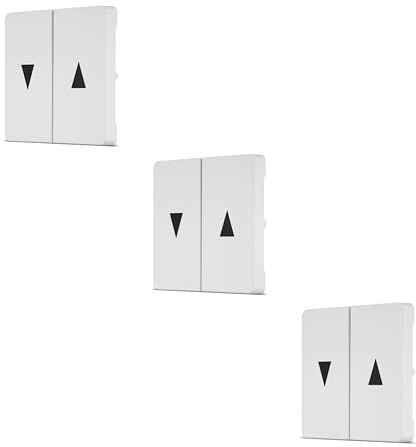 REV Schalterserie NOVA SPARSET - 3x Abdeckung für Rollladenschalter, weiß | Passend für REV TECHNIK Serie