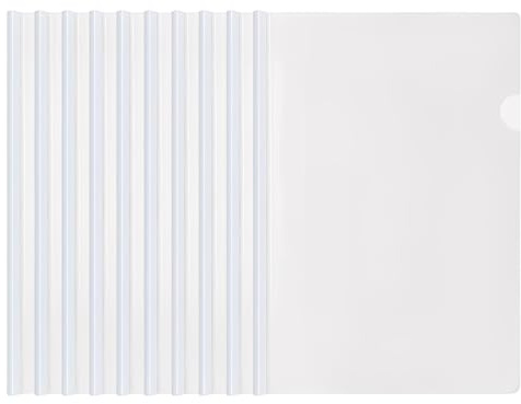 VRYNDH 10 Pièces Transparent reliure dossier baguette,baguette reliure a4,dossier à barrette coulissante,adapté pour organiser des documents dans les écoles et les bureaux