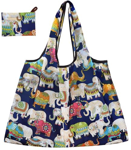CHEESANHERR Faltbare Einkaufstasche, Einkaufsbeutel Faltbar Groß, Stoffbeutel Wiederverwendbare, Shopping Tote Bag Faltbare Tasche Stofftasche Leichte für Einkauf, 53 X 66 cm