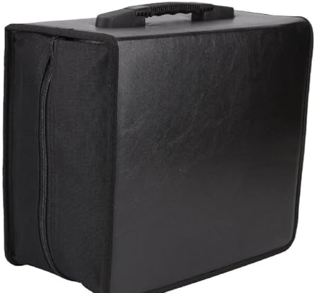 BREEZENEST CD DVD Storage Case Disc Holder Wallet Bag 120 Disc Capacity | CD DVD Storage Case Portable CD Organizer Storage Box with Zipper, Protective Dustproof CD DVD Binder