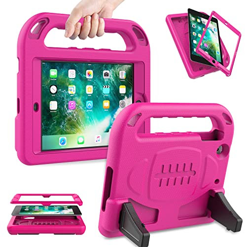 AVAWO Kids Case for iPad mini 1 2 3 - Built-in Screen Protector Light Weight Shock Proof Handle Stand Kids Cover for iPad mini 1st Gen, iPad mini 2nd Gen, iPad mini 3rd Generation - Rose