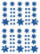 Oblique Unique® Weihnachts Sterne Sticker Aufkleber - Deko Weihnachten - Farbe wählbar (Dunkelblau)