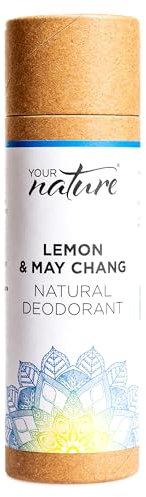 Your Nature Lemon & May Chang Natural Deodorant Stick – 70g, 100% Plastic Free, Recyclable, Toxin-Free, Vegan, Cruelty-Free, Eco-Friendly, Handmade in UK
