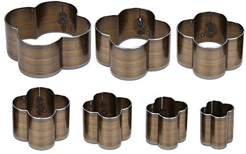 Hztyyier 7pcs Outil de coupeur de poinçon Un Trou Creux coupeur de poinçon en Cuir Artisanat Forme de Coupe Florale poinçonnage Die Set