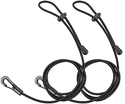 Kajakpaddel-Leine, Asudaro 1,2 m Kanu Kajak Surfboot Paddel Leine Clip Sicherheit Angelrute Leinenhalter Bungee Schnur Schock Schnur Haken Festmacher Seil Elastische Ruderleine,Schwarz