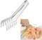 Telituny Edelstahl Spaghetti Zange, Pasta Servieren Tong Kammförmige Spaghettizange Nudeln Pasta Clip Küche Kochwerkzeug zum Aufnehmen von Brot Nudeln Gebäck 22 * 4 * 2,5cm/8,66 * 1,57 * 0,98 Zoll