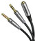 UGREEN Headset Mikrofon Adapter mit Nylon Mantel Metall Gehäuse, 3.5 Klinkenkabel Y Adapter Audio Splitter mit Separater Mikrofon und Kopfhörer Stecker kompatibel mit PC, Gaming Headset usw. 20cm