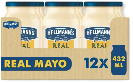 Hellmann's Maionese In Vasetto, Maxiformato, 12 Pezzi Da 432 Ml, 5184 Millilitro