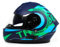 BHR Casque de moto intégral avec double visière 814 RIDE | Casque de moto intégral homologué ECE | Casque de moto pour hommes et femmes avec déclenchement micrométrique | THUNDER BLUE (MATT) | L