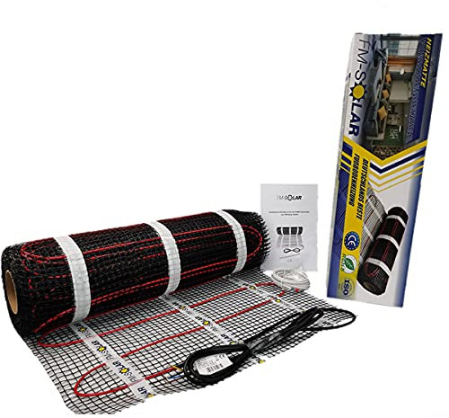 1,5m² Elektrische Fußbodenheizung 150W/m² elektro Bodenheizung TWiIN Fliese 225W, Thermostat:ohne Thermostat
