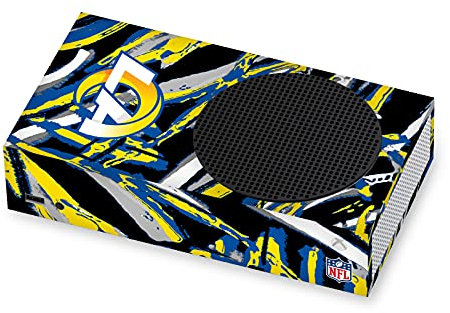 Head Case Designs Licenza Ufficiale NFL Tratti di Pennello Astratti Los Angeles Rams Vinile Sticker Gaming Pelle Adesivo Compatibile con Xbox Series S Console